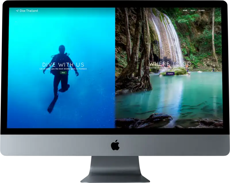 Thailand Dive portfolio item.